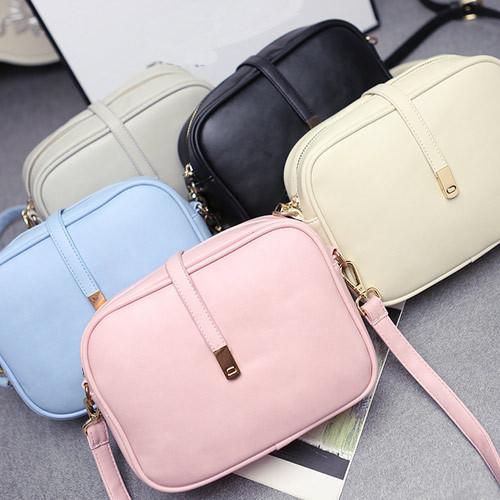 different colors PU Leather shoulder for girls summer styles bolsas de mensajero