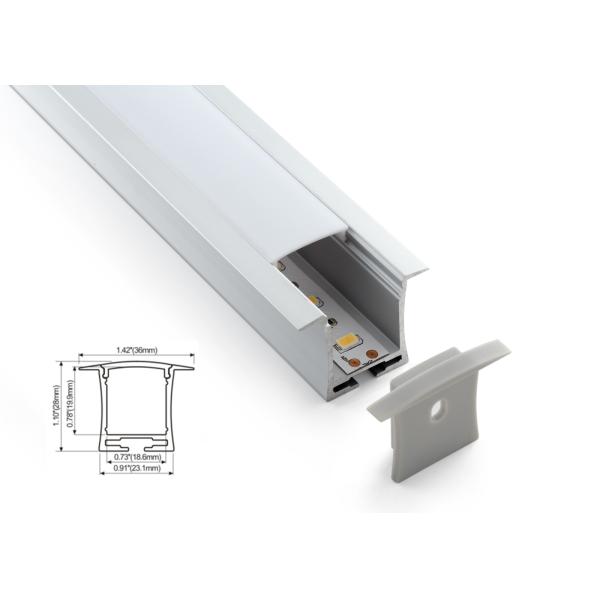 LED Linear lighting Recessed lights Aluminum Profile Square Shape Waterproof Indoor No Spot