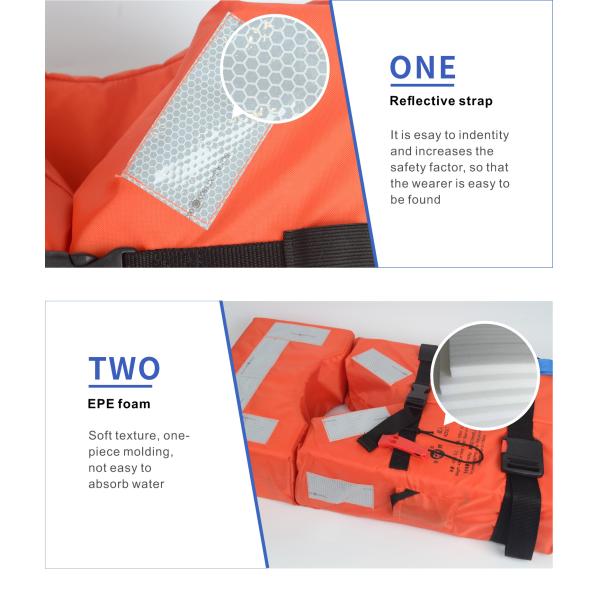 Chaqueta salvavidas de poliéster oxford RSCY A7, diseño marino