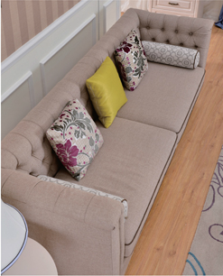 European Modern Style Furniture Living Room Sofa Set Light Brown Color