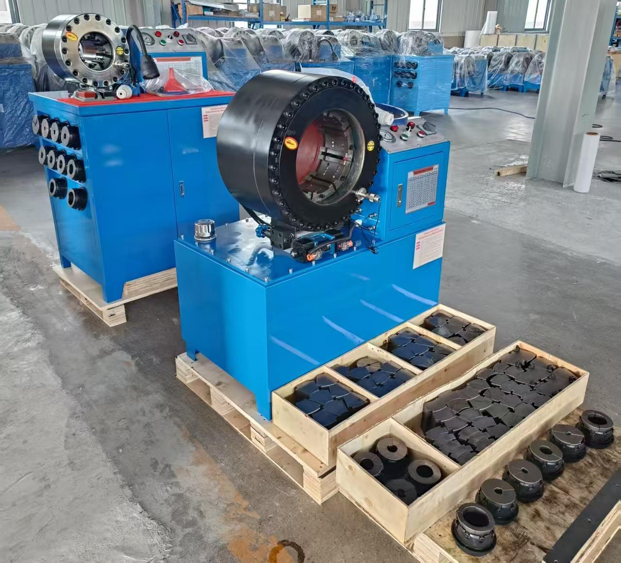 6 Up To 150mm Hydraulic Hose Crimping Machine Crimping 6 Layers/wires Hose 4-150mm Crimping Range Large Opening Crimping Force 2500 Ton And 20 Interchangeable Dies