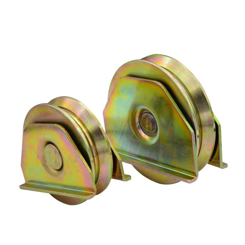 Sliding gate roller GW615 Y Groove，Galvanized, Iron, Single bearing