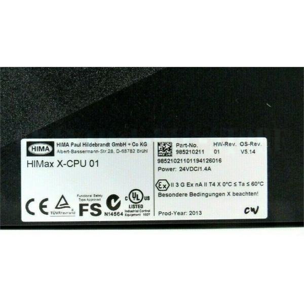 X-CPU 01 985210211 HIMA HIMAtrix CPUプロセッサモジュール