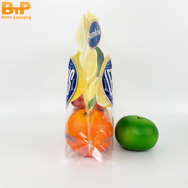 Custom Reusable Zipper Stand up Pouch Plastic Fruit Bag Orange Grape Packing with Handle Cherry Lemon Packaging Bags