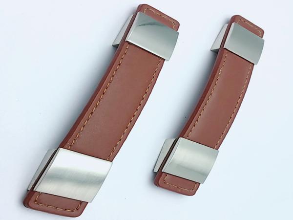 192mm Leather Cupboard Door Handles Desk Pulls With Zinc Metal Pulls Kitchen Cabinet Cupboard Leather Knobs
