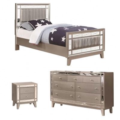 Custom Made upholstered Contemporary Bedroom Sets MDF Wood
