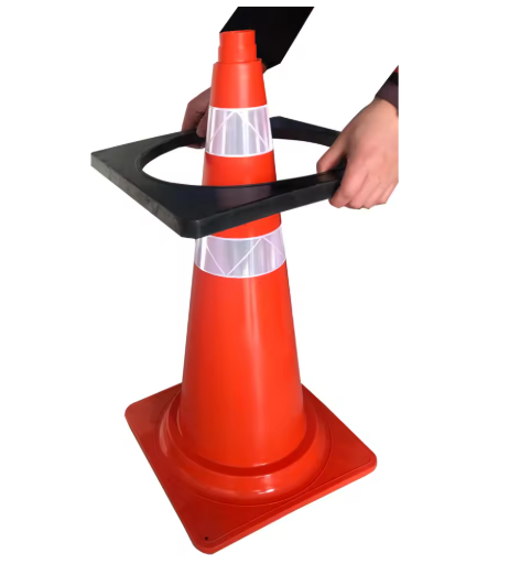 Eco-Friendly 2kg Black Recycled Rubber Traffic Cone Weight – Customizable Sizes, Heavy-Duty & Stability-Enhanced