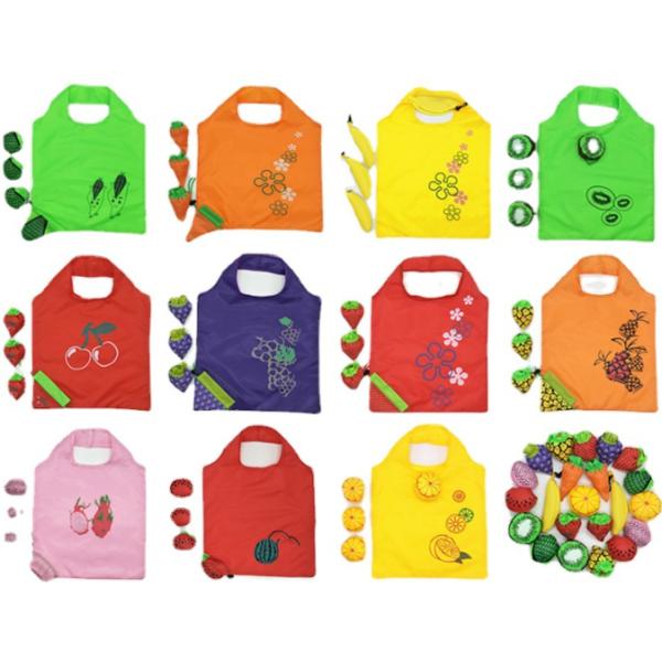 Custom Made Foldable Polyester Tote Bag Grape Polyester Nylon Collapsible Grocery Bags