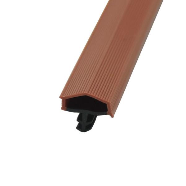 Red Brown Color Wooden Door Seal Strips TPE Weatherstripings Door Sealing Strips 12*5mm