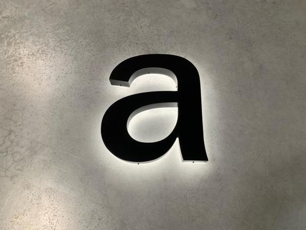 12V Backlit LED Stainless Steel Letters for Shop Office Mall Acrylic Metal Signboard