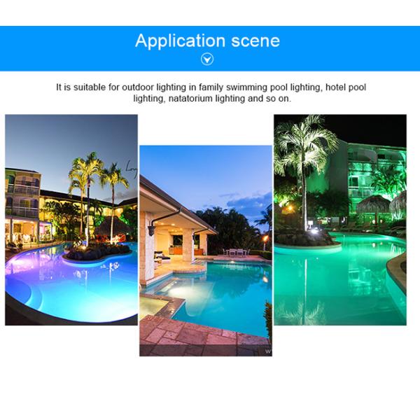 12V Outdoor Waterproof Inground Pool Bulb, 12V RGB Control Swimming Pool Lights