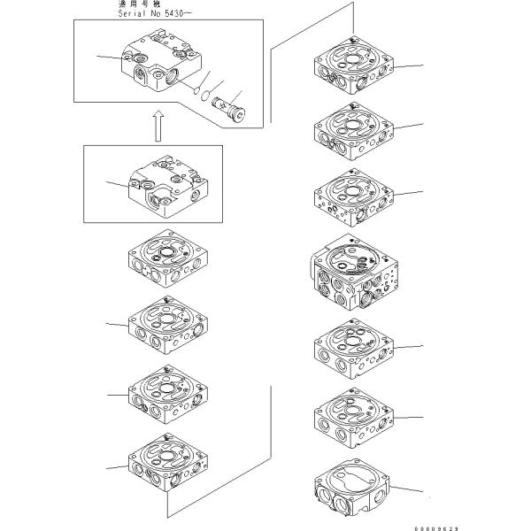 ПК56-7 Кран управления экскаватора Assy 723-19-12600 723-18-18500