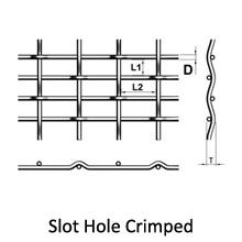Rectangle / Slot Hole Crimped Wire Mesh Screen Stainless Steel For Facade Vibering Screen