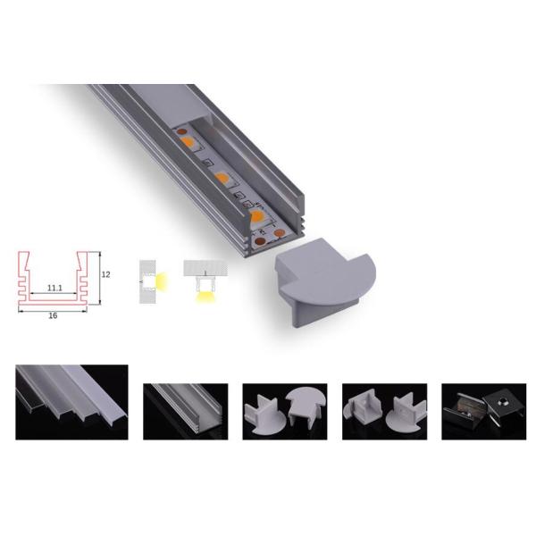 16mm Led Aluminum Profile C012 Anodized Extruded For Corner Led Lighting