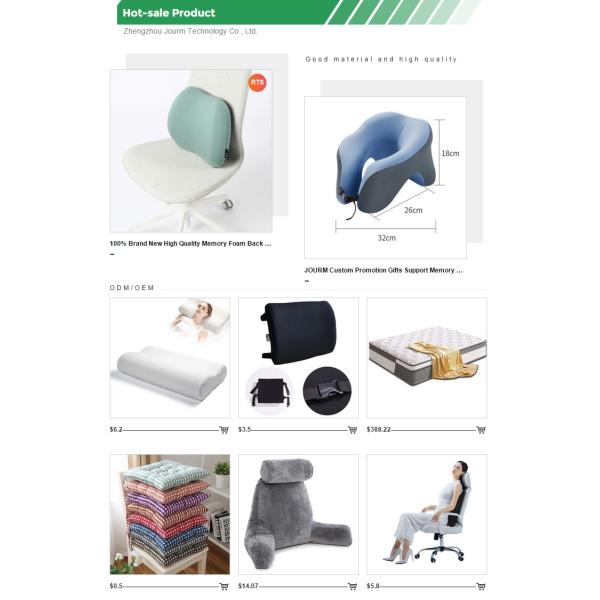 Memory Foam Seat Cushion Orthopedic Pillow Back Pillow Car Seat Hip Massage Pad Sets