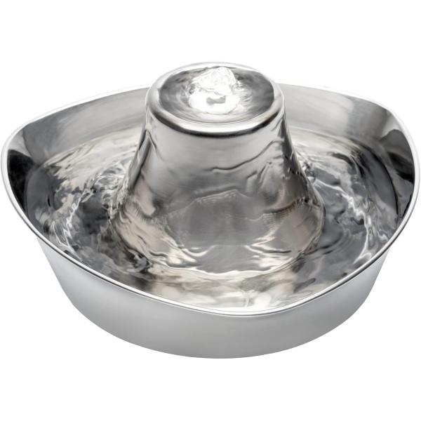 Stainless Steel Pet Drinking Water Fountain Automatic Water Dispenser 3L Capacity