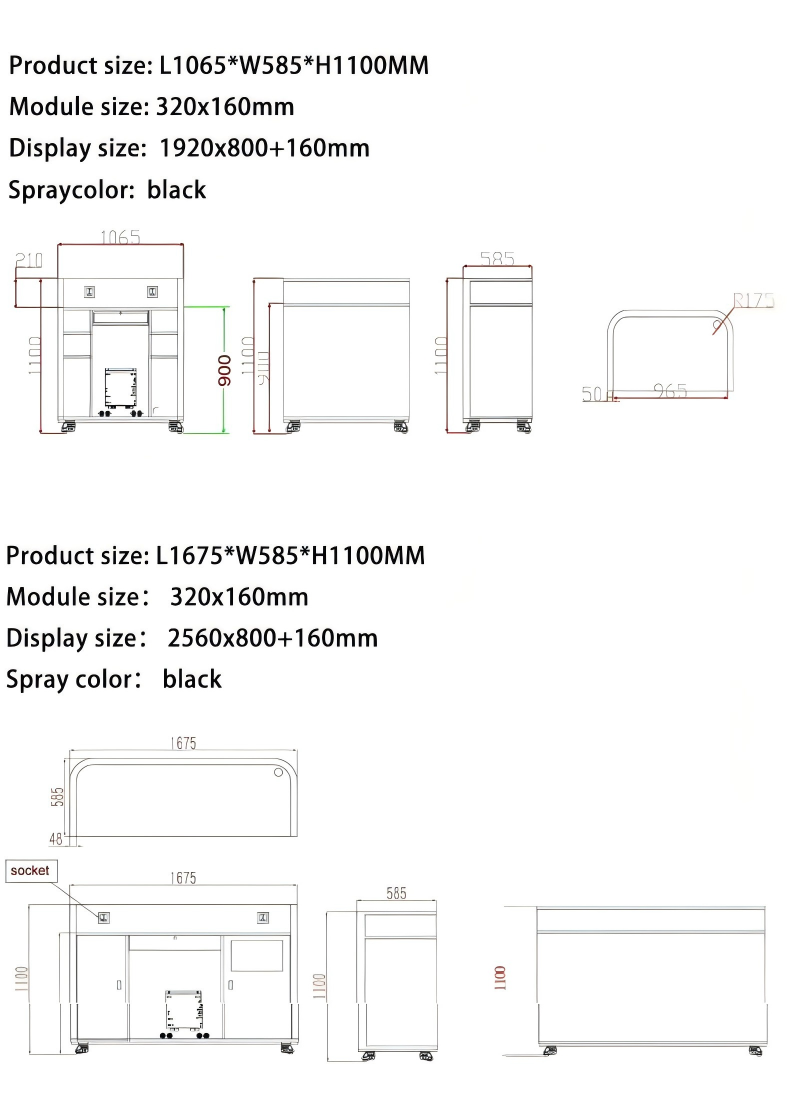 P1.86 LED display Front desk display Table LED Display DJ Booth Facade Front Desk LED Screen