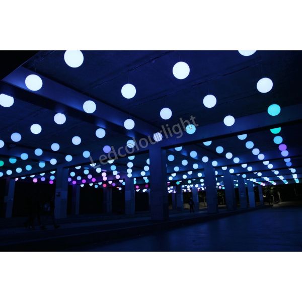 Art Museum 300mm Addressable DMX Hanging LED RGB Artnet Pixel Sphere Ball Lights
