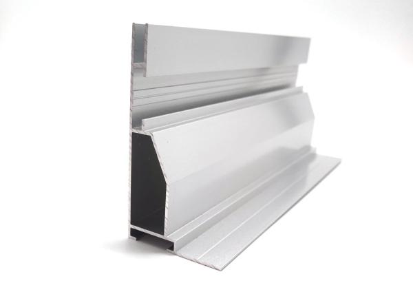 Silver Electrophoresis Aluminium Display Profile For Advertising / Exhibition / Led