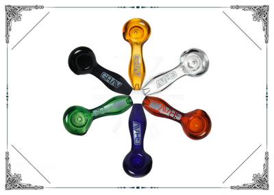 Spoon Pipe Mix Color Grav Hand Blown Glass Pipe 4 Inches Hand Tobacco Pipe