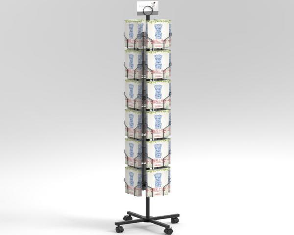 6 Tiers Shop Display Shelving Pocket Brochure Holder For Magazines / Advertising