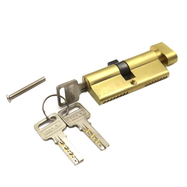 70MM Single Open Knob Lock Door Cylinder Brass Material With 2 Keys