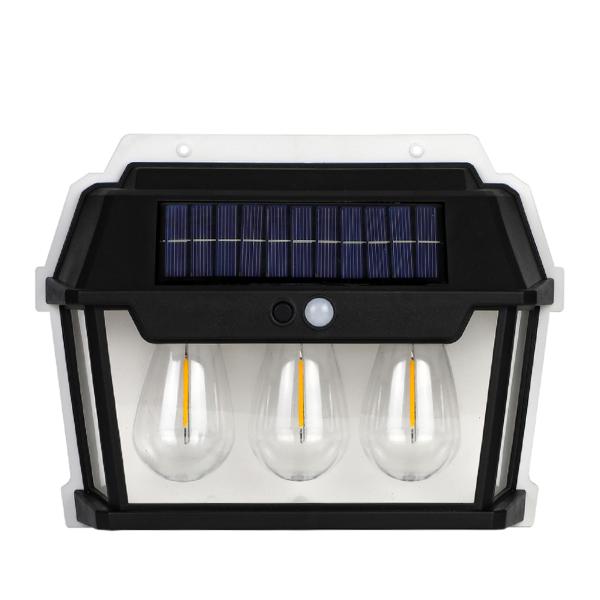 Customizable Three Light Source Solar Charging Induction Wall Bracket Light for PC ABS