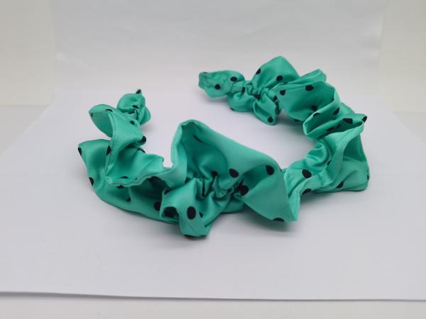 Vert foncé avec des points noirs bandeau de cheveux personnaliser les couleurs