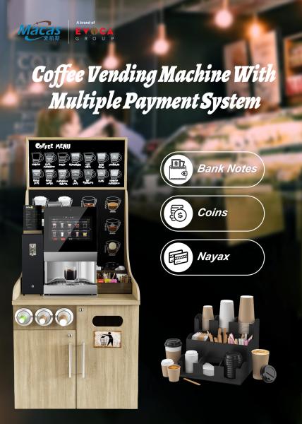 Máquina de venda automática de café comercial de aço inoxidável 2700W