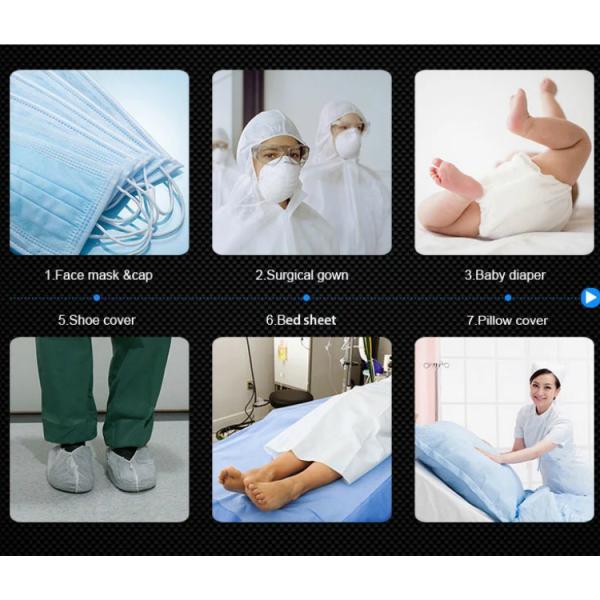 Antistatic 200gsm BFE99 175mm 260mm PP Meltblown Cloth