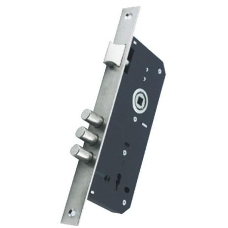 Black Color Outdoor Rim Lock / Heavy Duty Rim Lock Steel Material With 3 Normal Key