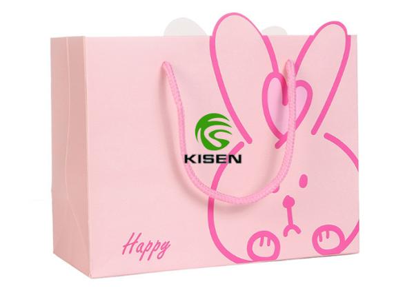 New Born Baby Gift Retail Paper Shopping Bags Art Coated Cute Shape With Handle