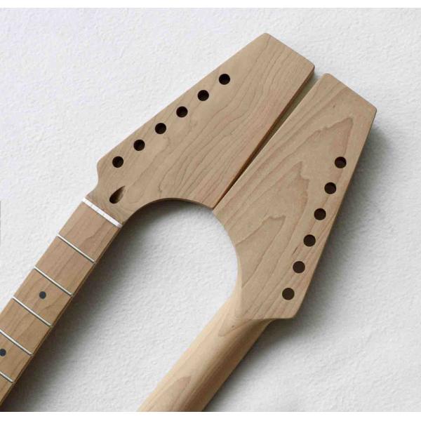Custom Grand Paddle Guitar Headstock Unfinished Roasted Maple ST Guitar Neck Electric Acoustic Guitar Accept Kinds OEM
