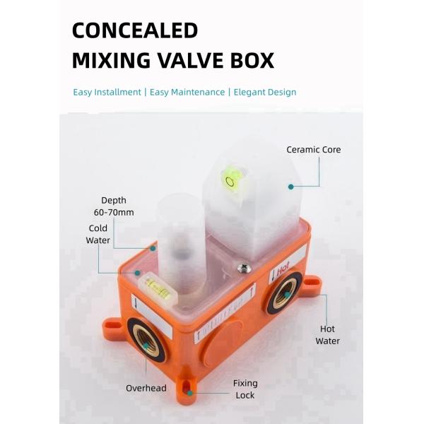 Commercial Concealed Valve Showers Embedded Concealed Rain Shower Set