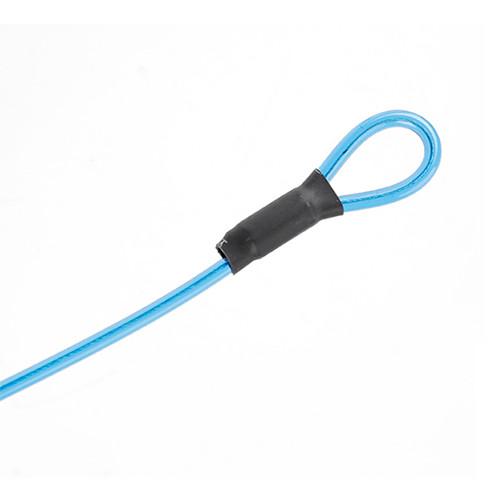 5m Full Expanding Stainless Steel Coil Lanyard Blue PU Coated Fishing Rope