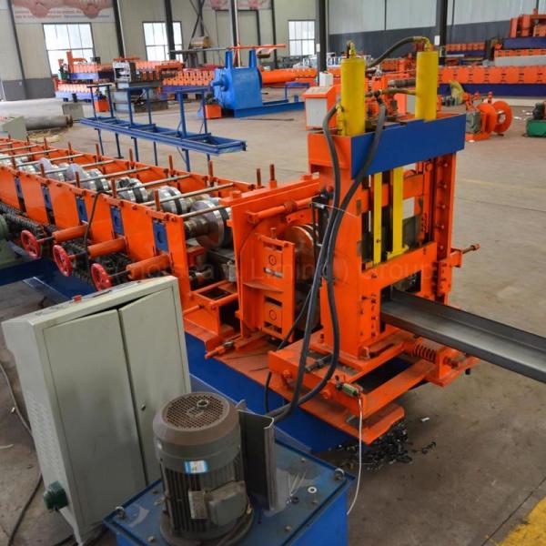Strut Galvanized U Beam Steel C Z Channel Purlin Roll Forming Machine Hydraulic Profile Cutting