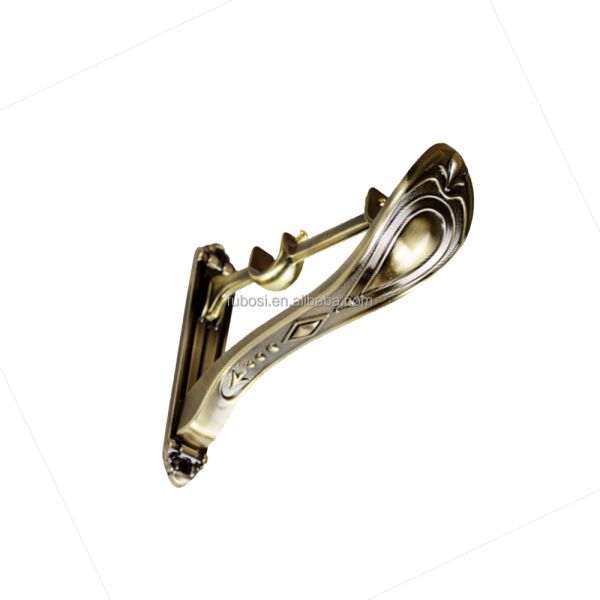 Home Decor Single Adjustable Curtain Rod Bracket for Corner Curtain Rod