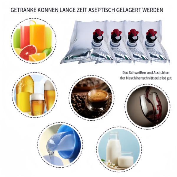Aluminum Foil Composite BIB Bag In Box BIB Pouch For Light Protection Freshness Preservation