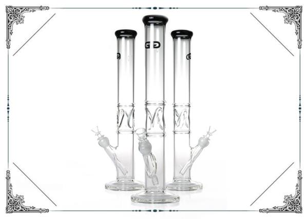 Grace 17.5'' Tall Straight Tube Glass Smoking Pipes With Special Ice Catcher Bongs