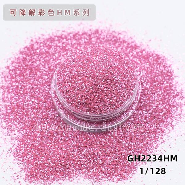 Industrial Grade Biodegradable Glitter Powder For Clothing Printing Body Bright Purple