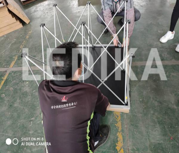 Folding Aluminum Stage Platform Collapsible Convenient 200mm - 800mm Height
