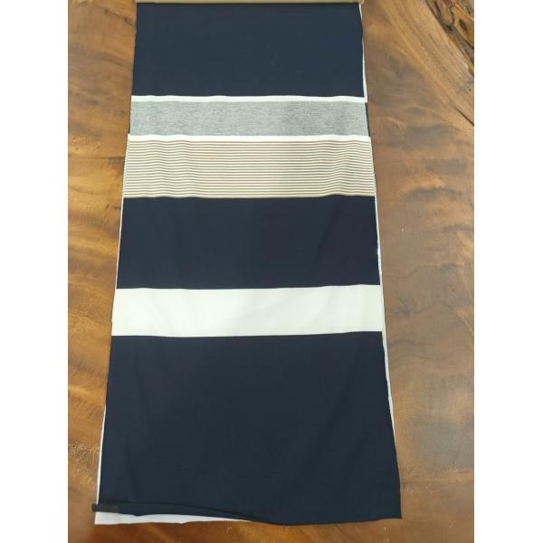 Чистый хлопок и эластичный экологически чистый и удобный для кожи полосатый материал для повседневной носки