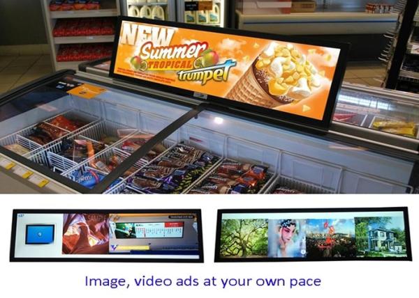 Commercial Digital Signage Indoor Shelf LCD Display For Supermarket Shopping Mall