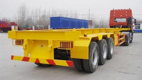 40 T Flat Bed Semi Trailer Truck 40 Feet Skeleton Container transport Tractor Trailer