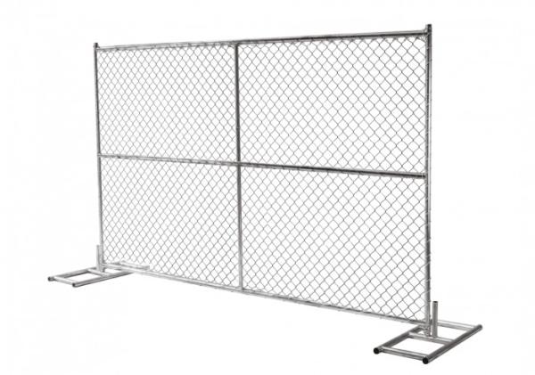 8'x12' temporary chain link fence panels diameter wire 11.5ga chain link mesh 2 x 2 tube 35mm wall thick 1.60mm
