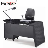8mm espessura de mesa de escritório de vidro mesa de escritório com gaveta tamanho personalizado para móveis domésticos