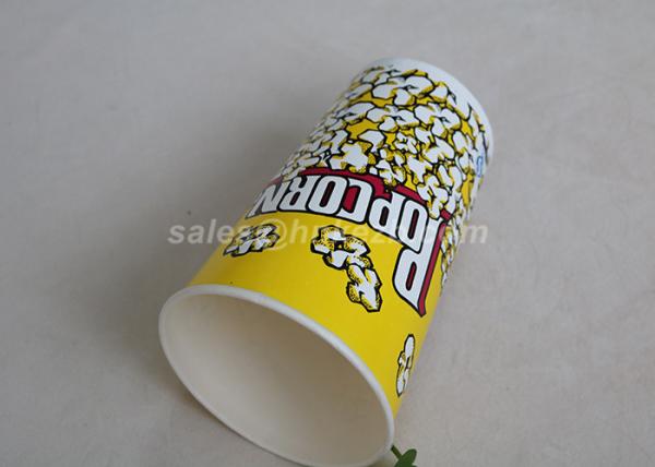 170 oz Yellow Color Custom Printed Paper Cups for Popcorn Large Capcity