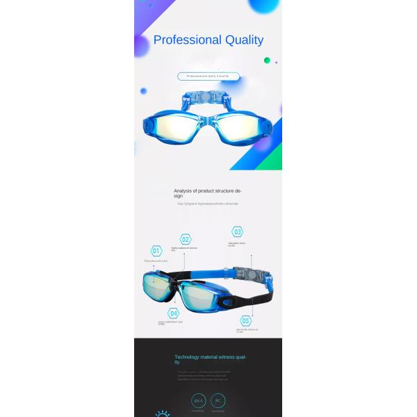 High Definition Electroplated Silicone Swimming Goggles For Men Fall Resistance waterproof swim goggles silicone swim goggles adult swimming goggles