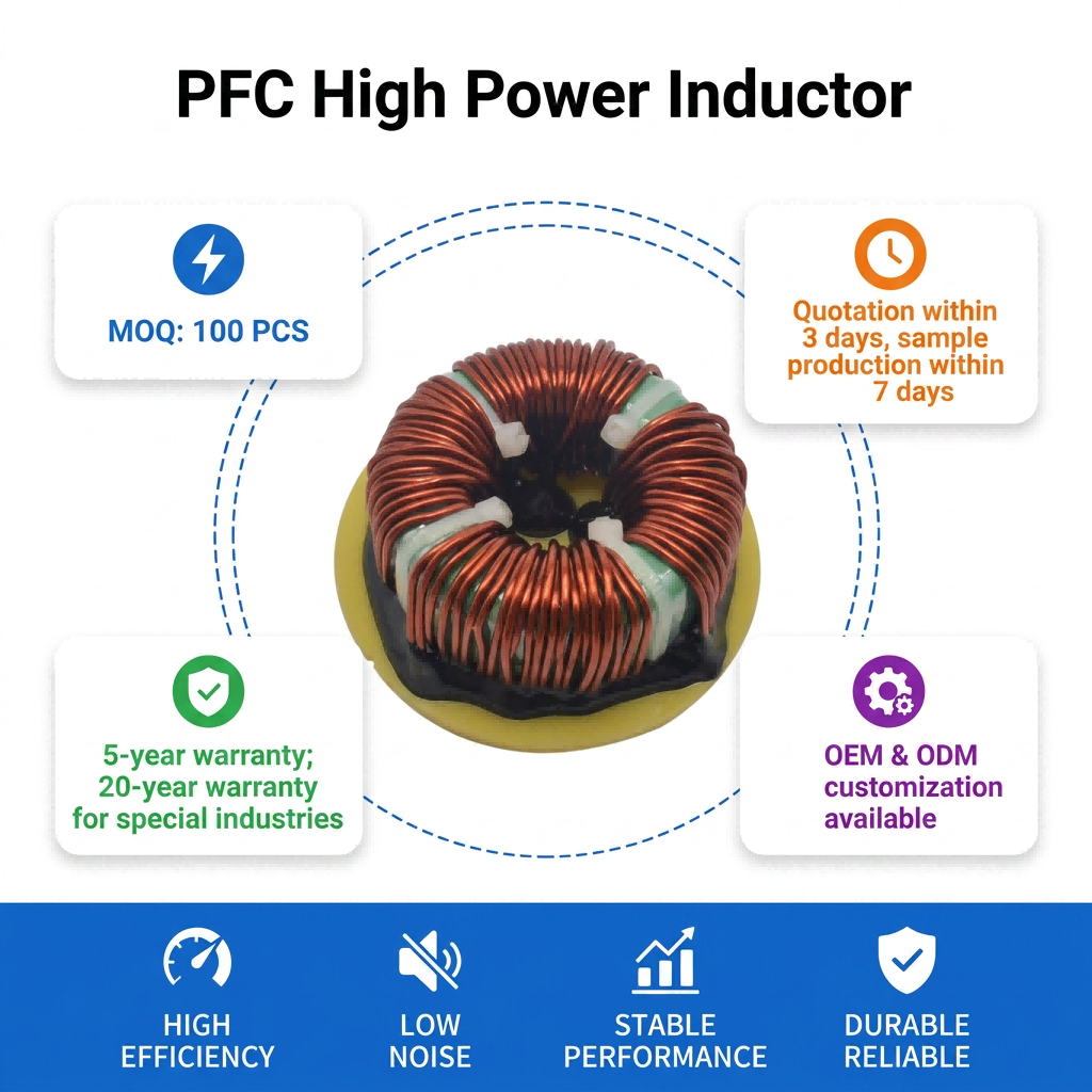 High Saturation Current PFC Inductor For Solar Inverters And Industrial