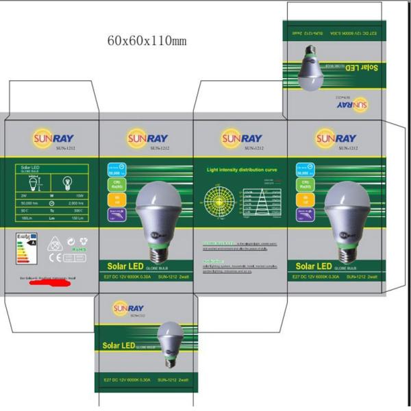 Caja de embalaje de bombillas LED personalizada Cartón de cartón gris Impresión de logotipo de cartón Caja de tubo de luz
